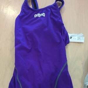 Arena Women's Powerskin ST Next Open Back Tech Suit Swimsuit PURPLE